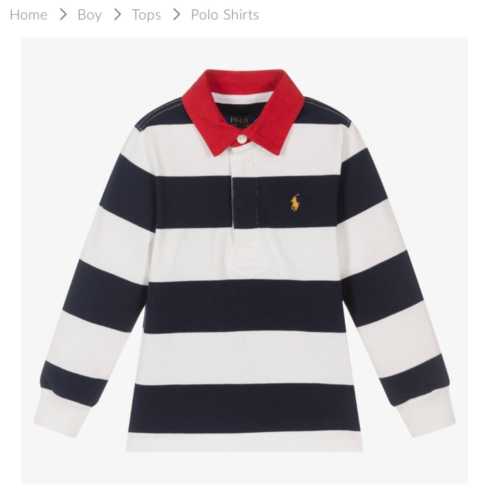 POLO RALPH LAUREN
BOYS BLUE & WHITE POLO SHIRT
